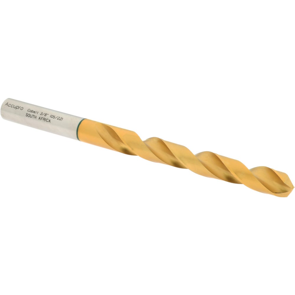 Accupro 1G70953-AC Jobber Length Drill Bit: 0.375" Dia, 135 °, Cobalt 