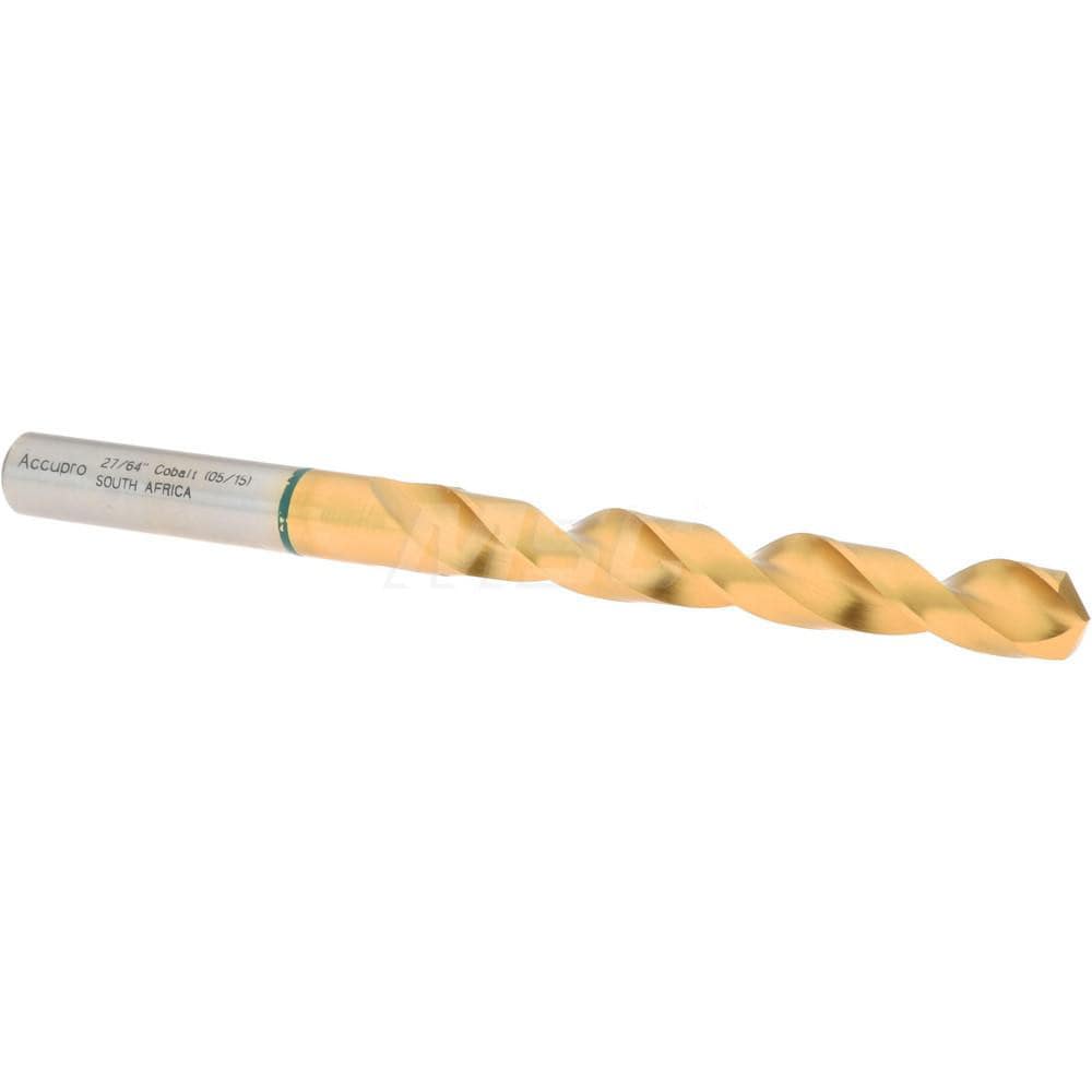 Accupro 1G71072-AC Jobber Length Drill Bit: 0.4219" Dia, 135 °, Cobalt 