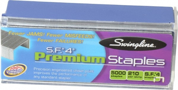 Pack of (5,000) Boxes 1/4" Leg Length, Galvanized/Low-Carbon Steel Standard Staples