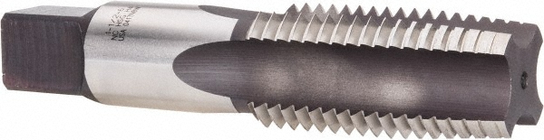 Hertel K008684AS Straight Flutes Tap: 1-1/2-6, UNC, 4 Flutes, Taper, 3B, High Speed Steel, Bright/Uncoated Image
