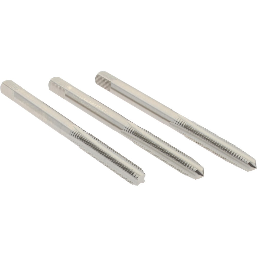 Tap Set: Metric Coarse, 4 Flute, High Speed Steel, Bright Finish