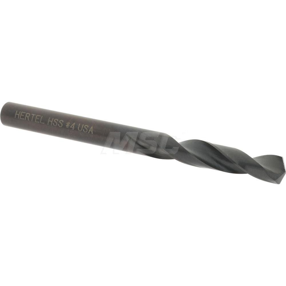 Hertel Screw Machine Length Drill Bit Size 4, 135 deg Point, HighSpeed Steel MSC