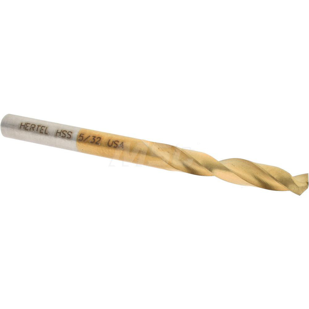 Hertel Screw Machine Length Drill Bit 5/32" Dia, 135 deg Point, High