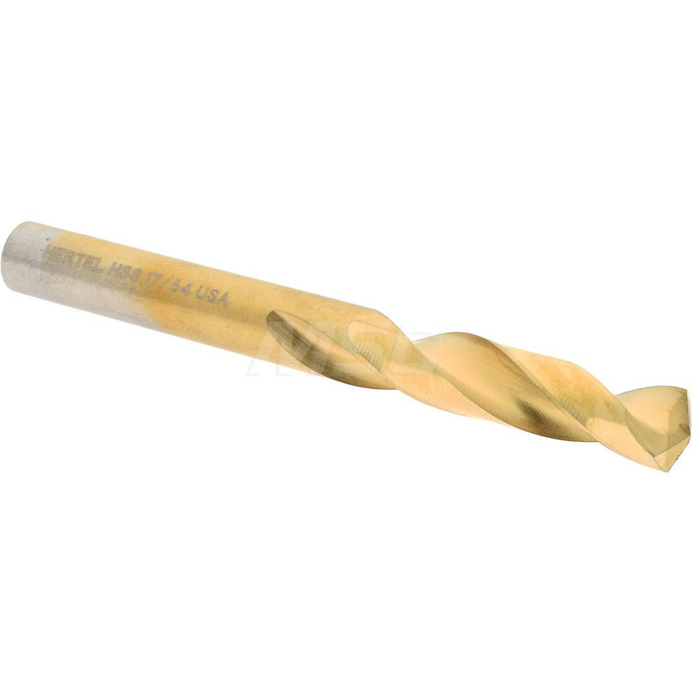 Hertel Screw Machine Length Drill Bit 17/64" Dia, 135 deg Point