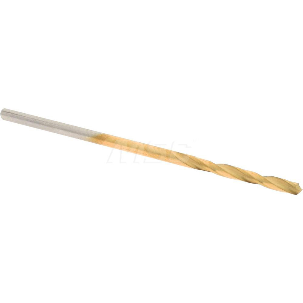 Screw Machine Length Drill Bit: Size #53, 135 deg Point, High-Speed Steel