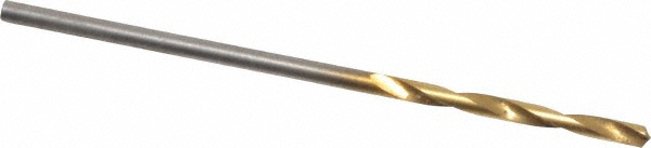 Screw Machine Length Drill Bit: Size #55, 135 deg Point, High-Speed Steel