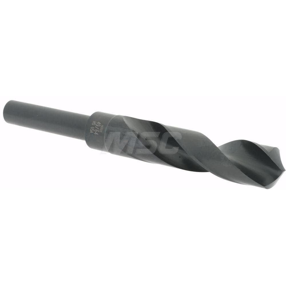 Hertel 2387793 Reduced Shank Drill Bit: 49/64 Dia, 1/2 Shank Dia, 118 0, High Speed Steel Image