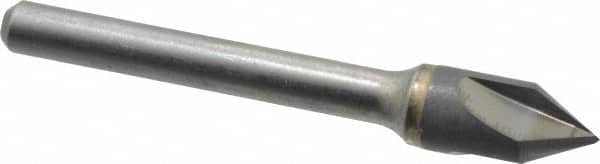 Hertel 333-005050 3/8" Head Diam, 1/4" Shank Diam, 3 Flute 60° Solid Carbide Countersink 
