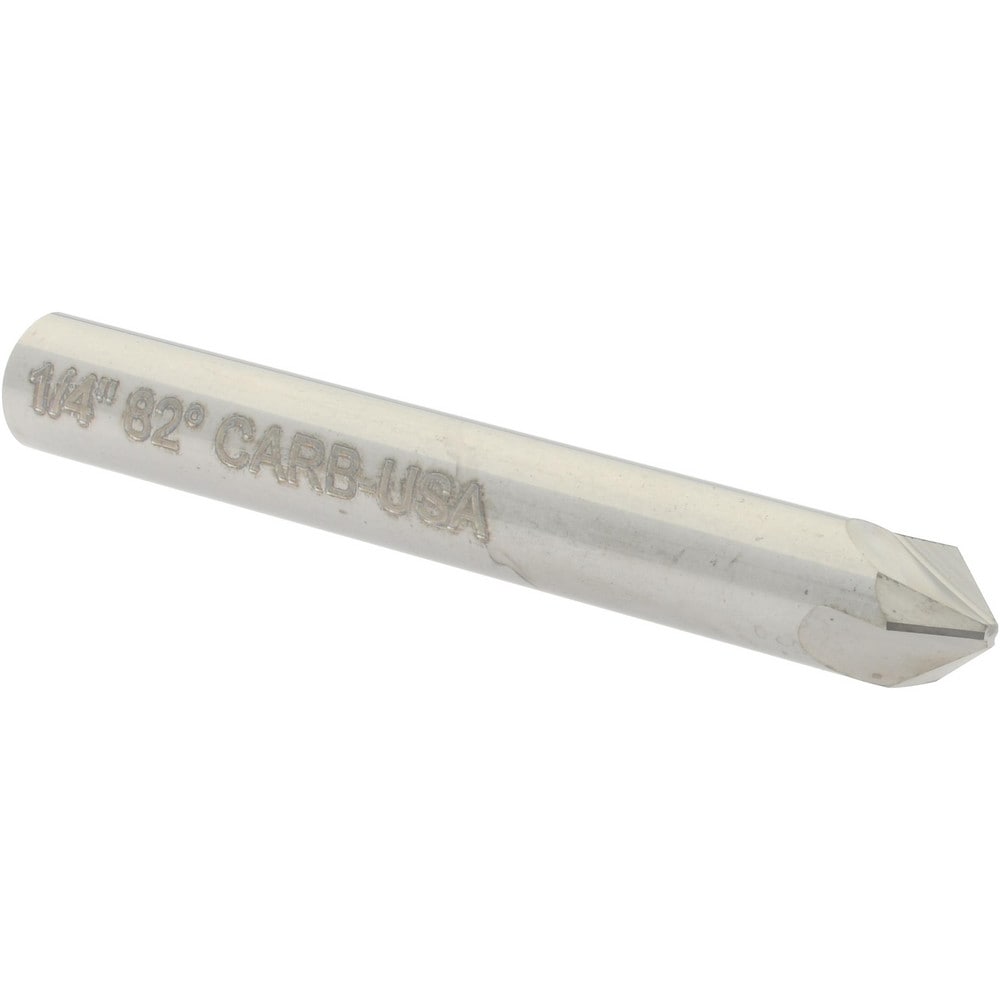 Hertel 333-003060 1/4" Head Diam, 1/4" Shank Diam, 3 Flute 82° Solid Carbide Countersink Image