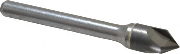 Hertel 333-005060 3/8" Head Diam, 1/4" Shank Diam, 3 Flute 82° Solid Carbide Countersink 