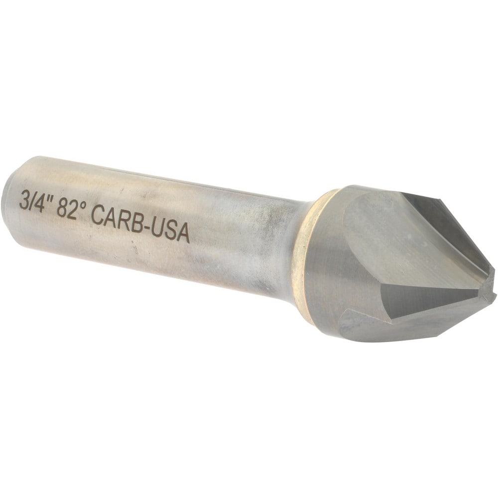 Hertel 333-008560 3/4" Head Diam, 1/2" Shank Diam, 3 Flute 82° Solid Carbide Countersink Image