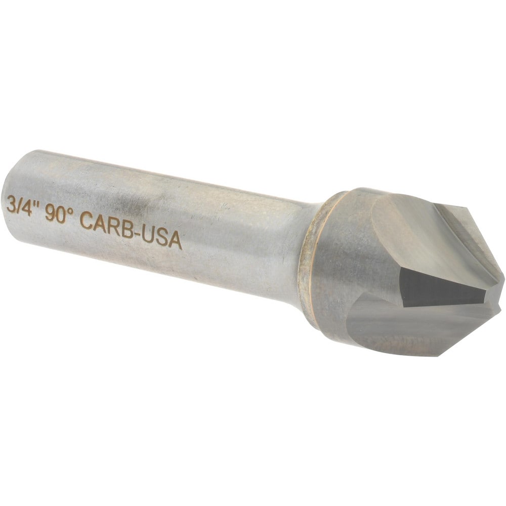 Hertel 333-008570 3/4" Head Diam, 1/2" Shank Diam, 3 Flute 90° Solid Carbide Countersink Image