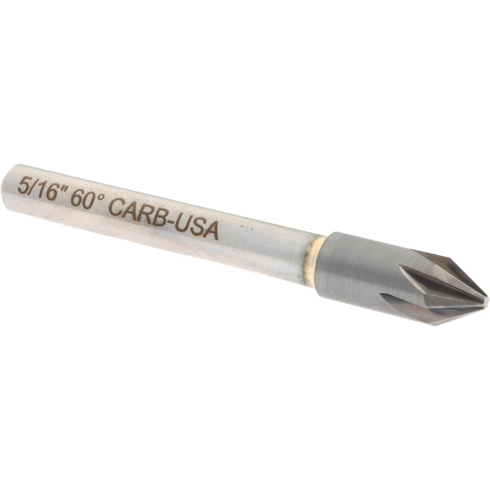 Hertel 336-004050 5/16" Head Diam, 1/4" Shank Diam, 6 Flute 60° Solid Carbide Countersink Image