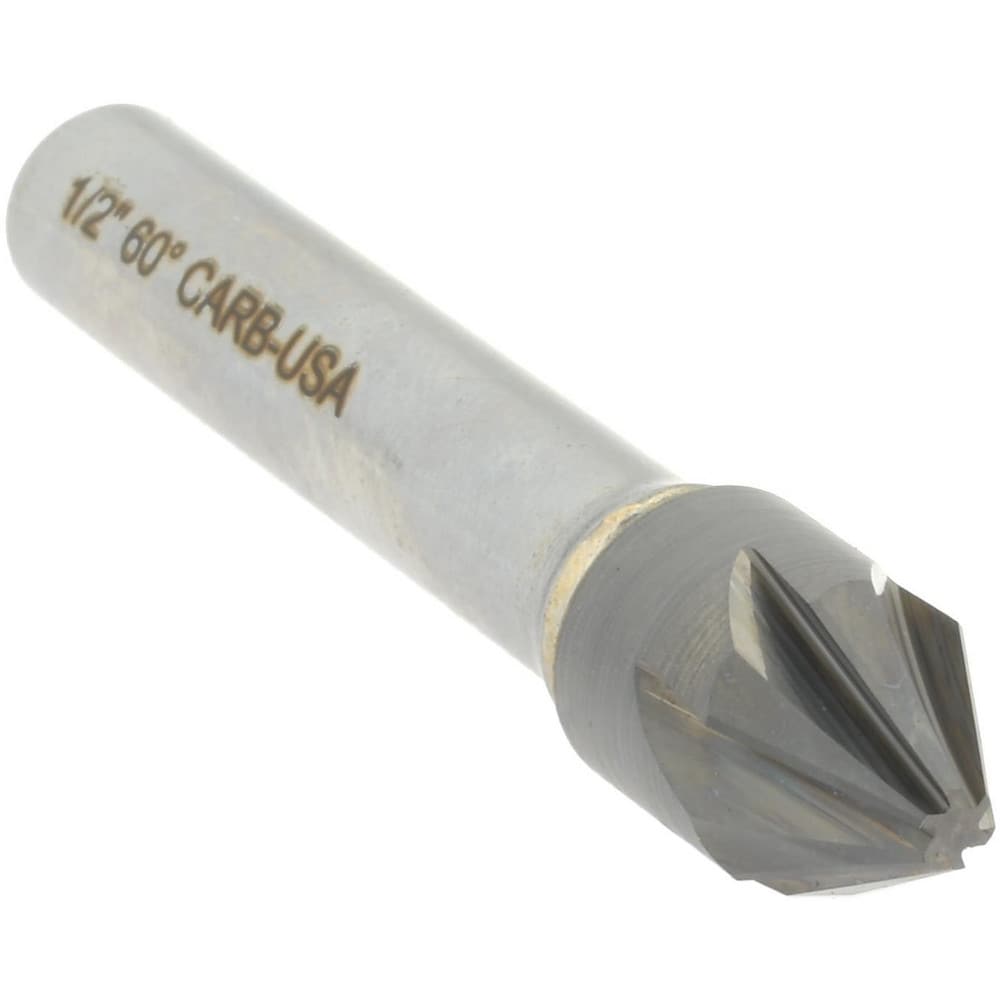 Hertel 336-006550 Countersink: 1/2" Head Dia, 60 ° Included Angle, 6 Flutes, Carbide, Right Hand Cut Image