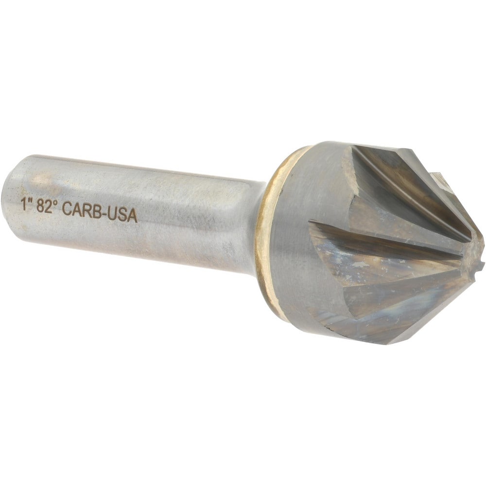 Hertel 336-010060 1" Head Diam, 1/2" Shank Diam, 6 Flute 82° Solid Carbide Countersink Image