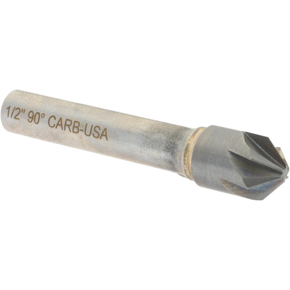 Hertel 336-006570 1/2" Head Diam, 3/8" Shank Diam, 6 Flute 90° Solid Carbide Countersink Image