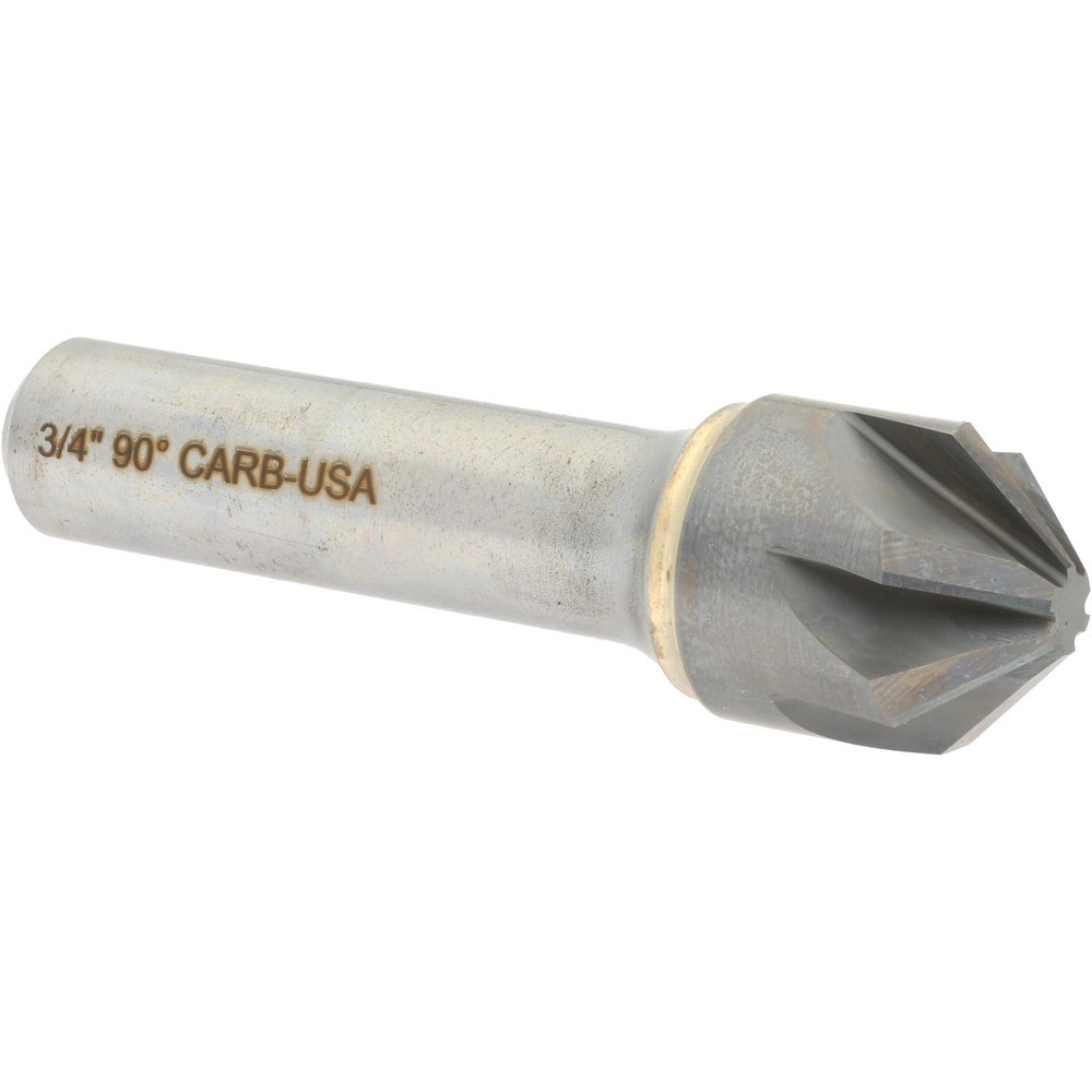 Hertel 336-008570 3/4" Head Diam, 1/2" Shank Diam, 6 Flute 90° Solid Carbide Countersink Image