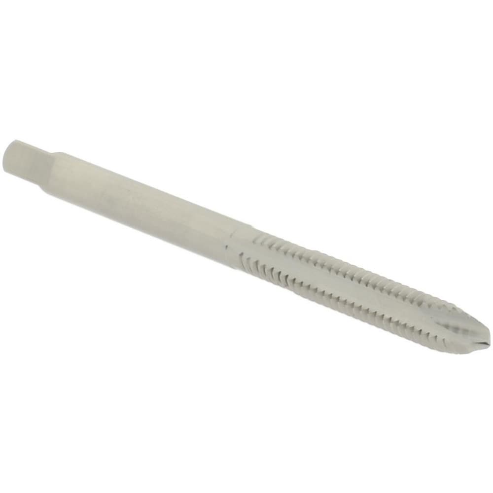 Spiral Point Tap: #6-32 UNC, 2 Flutes, Plug, High Speed Steel, Bright Finish