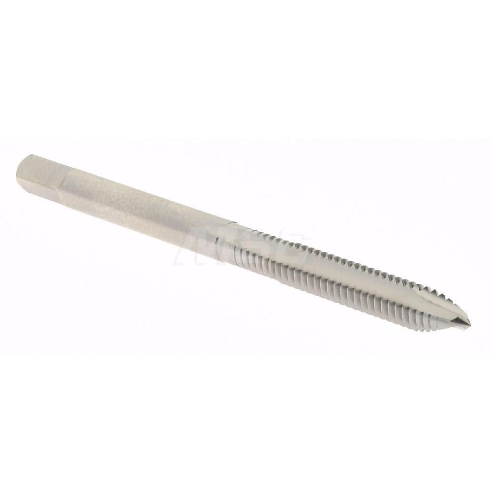 Spiral Point Tap: #8-32 UNC, 2 Flutes, Plug, High Speed Steel, Bright Finish