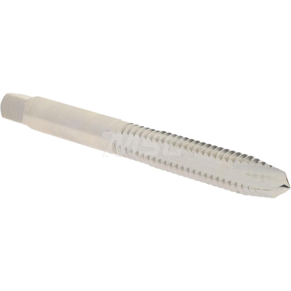 Spiral Point Tap: 1/4-20 UNC, 2 Flutes, Plug, High Speed Steel, Bright Finish