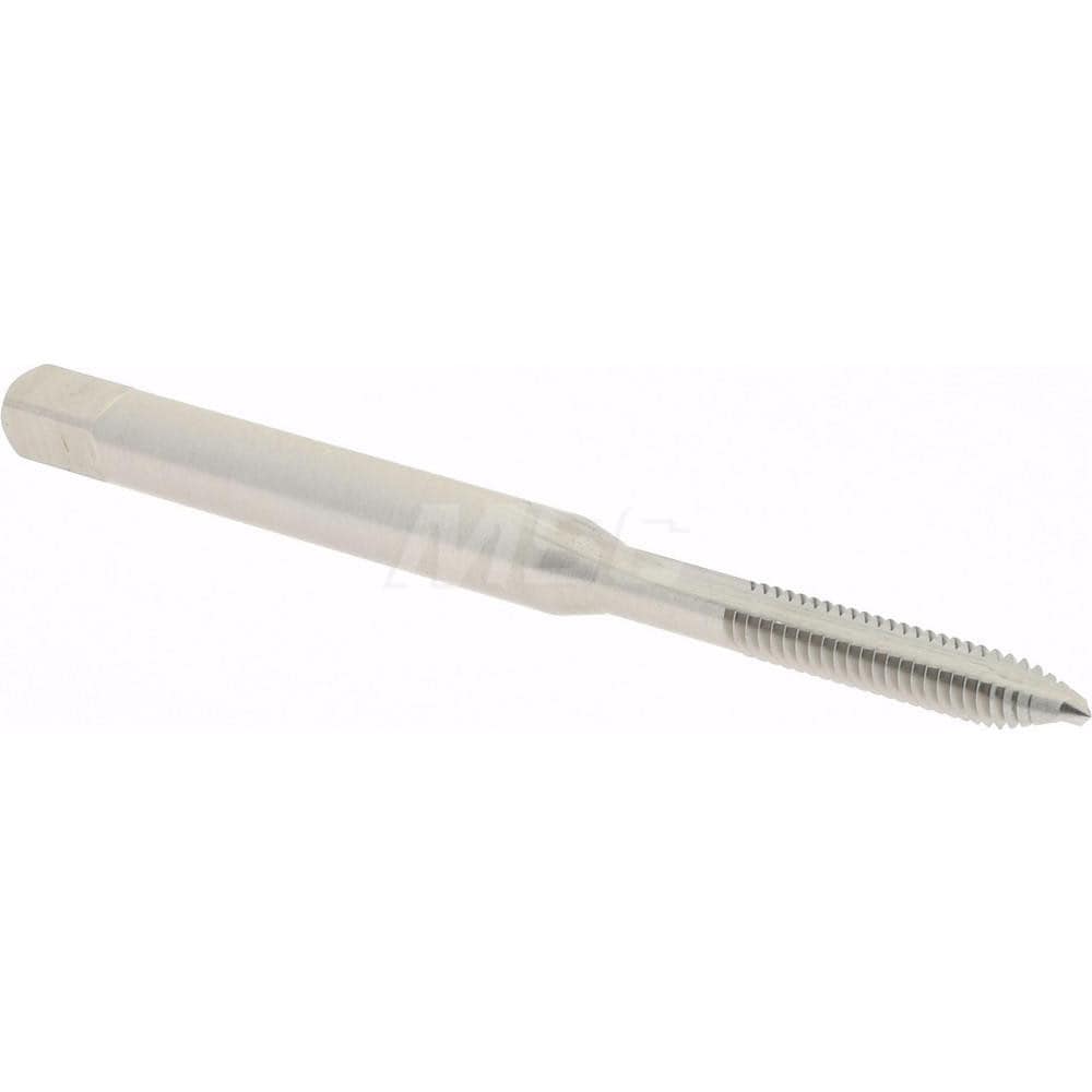 Spiral Point Tap: #3-48 UNC, 2 Flutes, Plug, 2B Class of Fit, High Speed Steel, Bright Finish