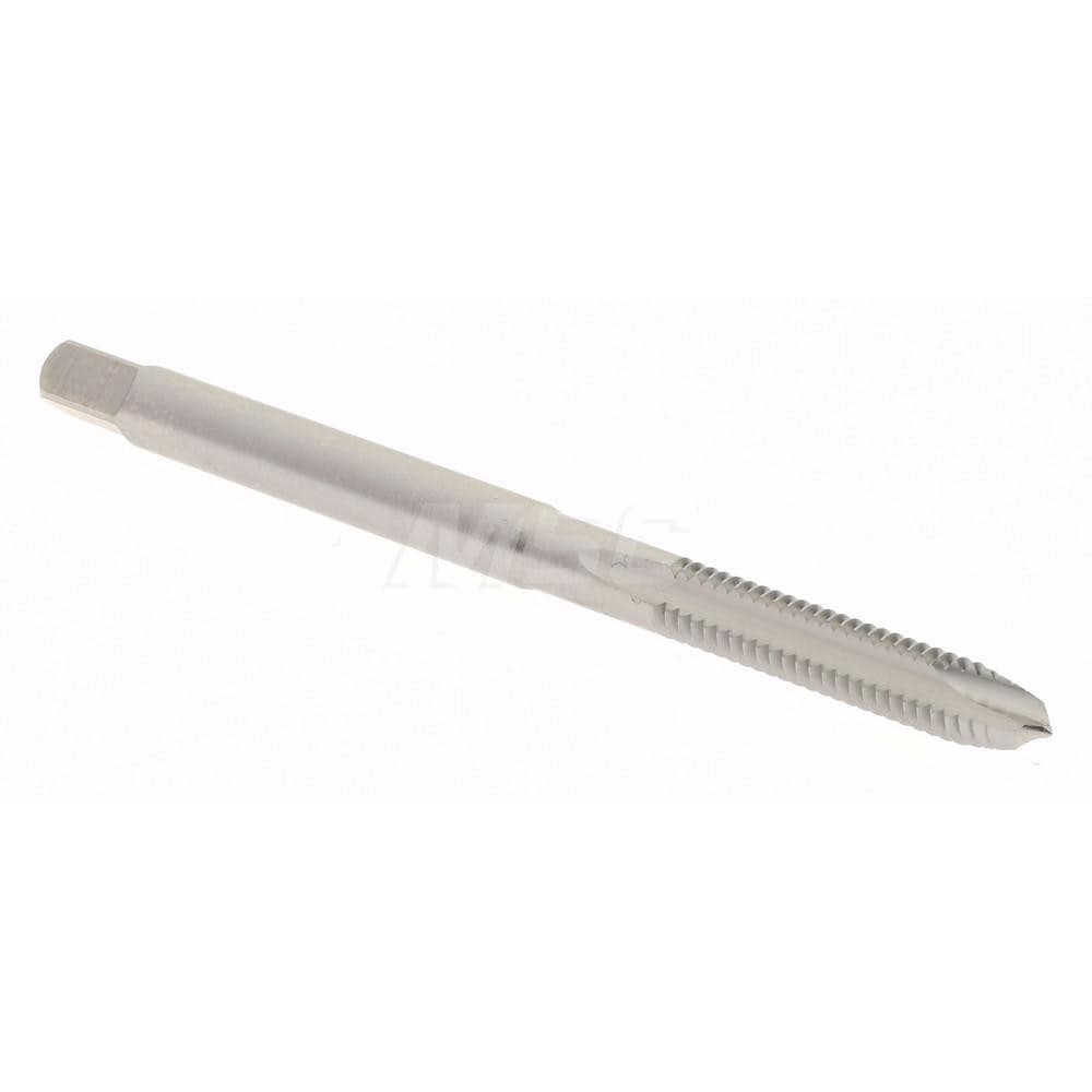 Spiral Point Tap: #5-40 UNC, 2 Flutes, Plug, 2B/3B Class of Fit, High Speed Steel, Bright Finish