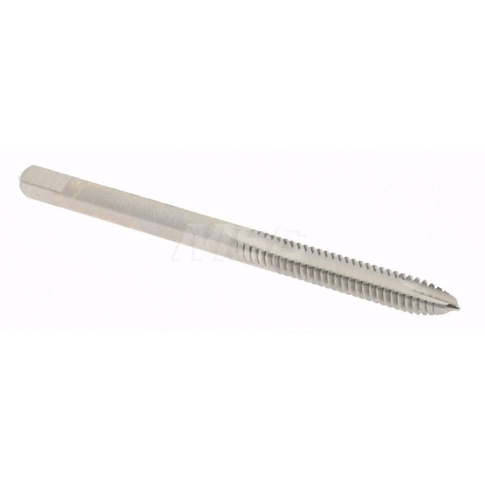 Spiral Point Tap: #6-32 UNC, 2 Flutes, Plug, 3B Class of Fit, High Speed Steel, Bright Finish