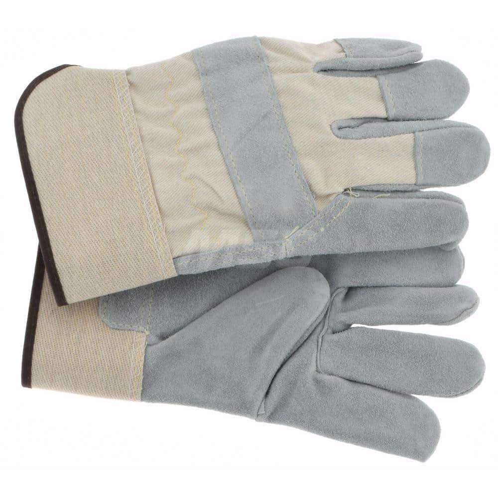Gloves: Size L, Cotton-Lined, Cowhide