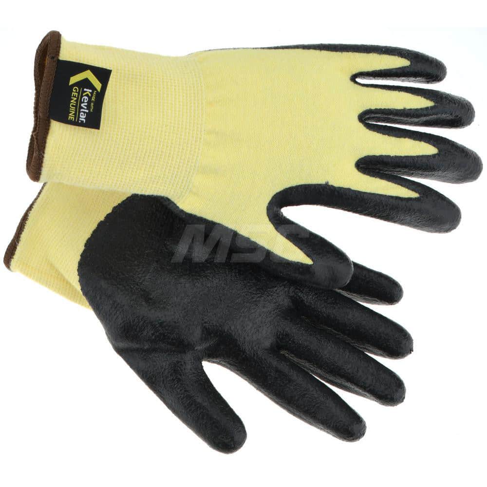Cut, Puncture & Abrasive-Resistant Gloves: Size XL, ANSI Cut A2, ANSI Puncture 1, Nitrile, Kevlar