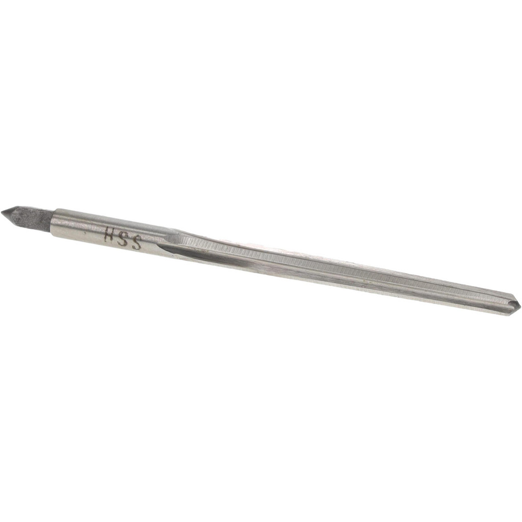 Drill America Qualtech HSS Taper Pin Reamer – 2/0 Size, Straight Flute, Uncoated Bright Finish, With Square End