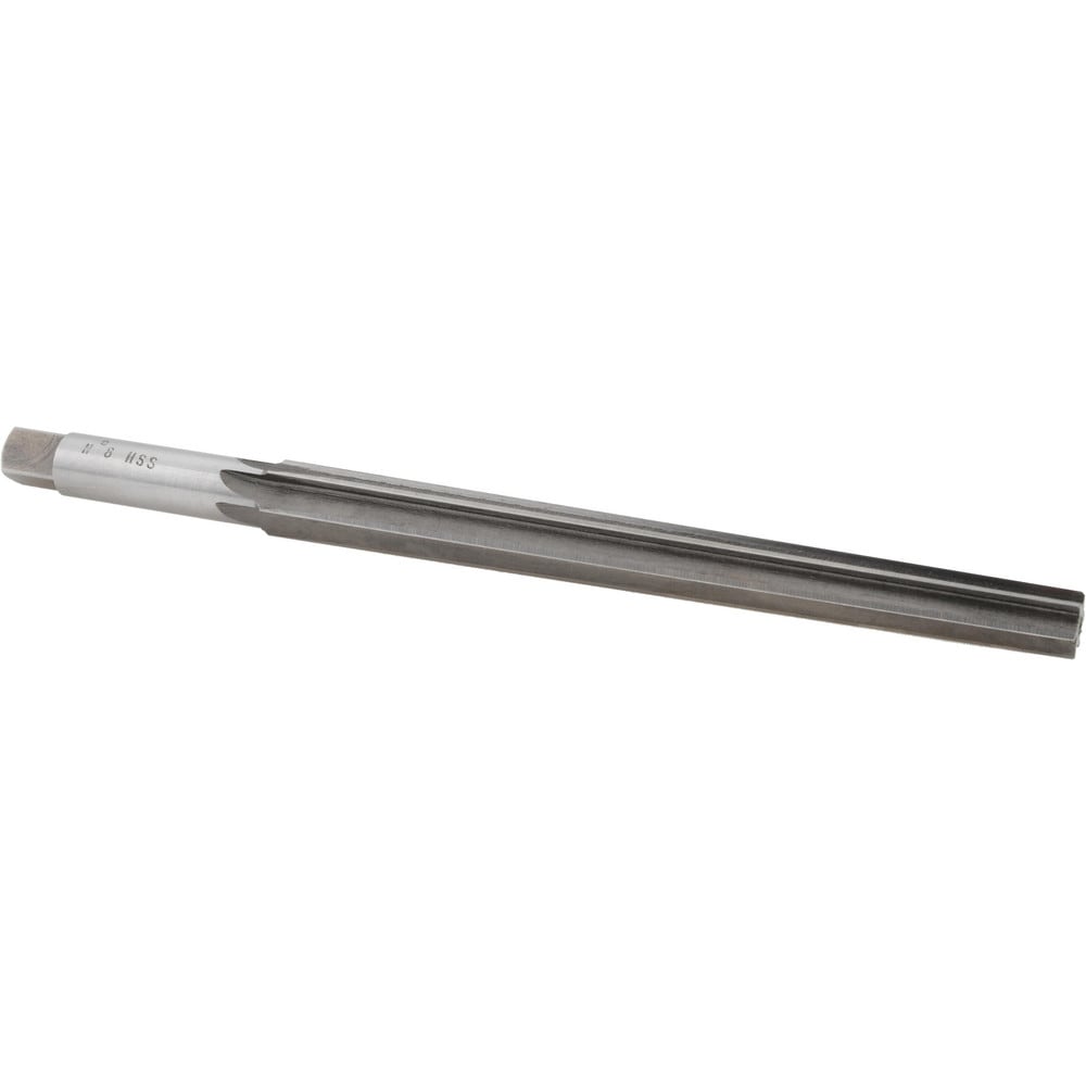 Taper Pin Reamer: #8 Pin, 0.3971" Small End, 0.505" Large End, High Speed Steel