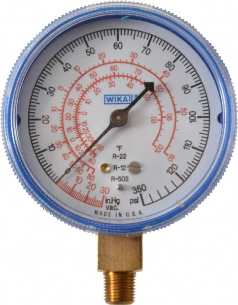 Wika 4239165 Pressure Gauge: 2-1/2" Dial, 0 to 300 psi, 1/8" Thread, NPT, Lower Mount Image