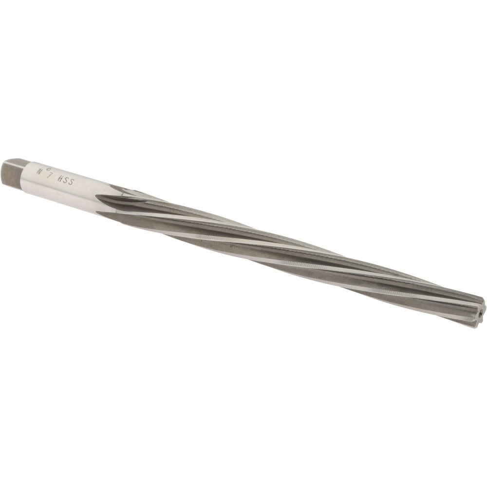 Value Collection SM25N07 Taper Pin Reamer: #7 Pin, 0.3297" Small End, 0.422" Large End, High Speed Steel Image