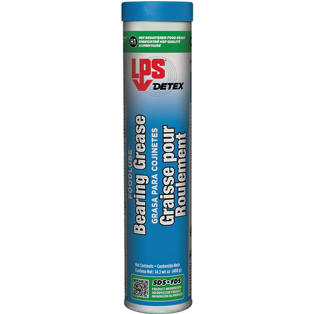 DETEX® FoodLube Bearing Grease, 14.1 oz Cartridge - NSF-H1, NLGI #2, Corrosion protection, Withstands washdowns, Metal and X-ray detectable cap