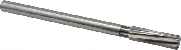 Made in USA 435L-0.6562 Chucking Reamer: 21/32" Dia, 9" OAL, 2-1/4" Flute Length, Straight Shank, High Speed Steel Image