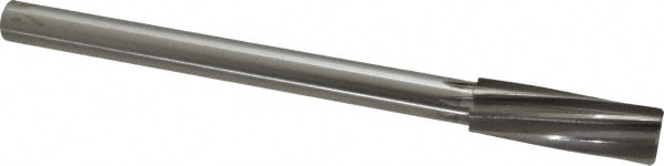 Made in USA 435L-0.8125 Chucking Reamer: 13/16" Dia, 9-1/2" OAL, 2-1/2" Flute Length, Straight Shank, High Speed Steel Image