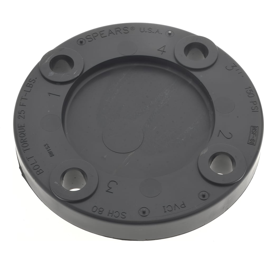 PRO-SOURCE 90381400709 3" Pipe, 7-5/8" OD, PVC Blind Pipe Flange Image