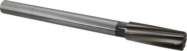 Made in USA 435L-0.9062 Chucking Reamer: 29/32" Dia, 10" OAL, 2-5/8" Flute Length, Straight Shank, High Speed Steel Image