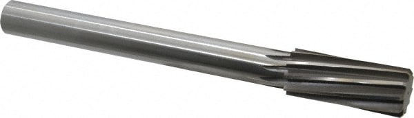 Made in USA 435L-1.2500 Chucking Reamer: 1-1/4" Dia, 11-1/2" OAL, 3" Flute Length, Straight Shank, High Speed Steel Image