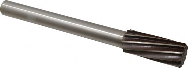 Made in USA 435L-1.3750 Chucking Reamer: 1-3/8" Dia, 12" OAL, 3-1/4" Flute Length, Straight Shank, High Speed Steel Image