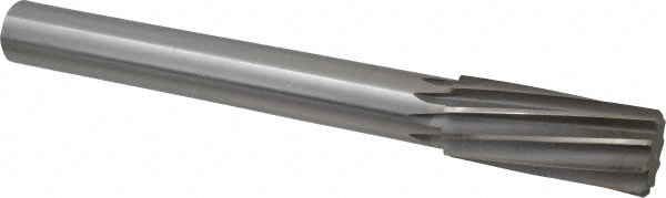 Made in USA 435L-1.5000 Chucking Reamer: 1-1/2" Dia, 12-1/2" OAL, 3-1/2" Flute Length, Straight Shank, High Speed Steel Image