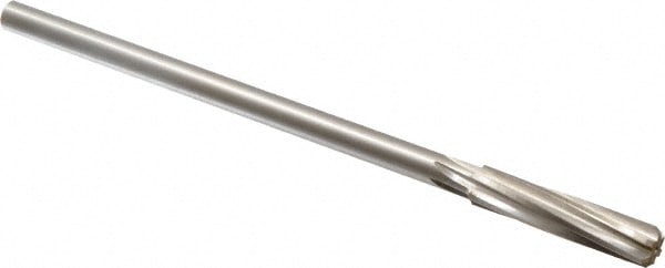 Made in USA 1435-0.3906 Chucking Reamer: 25/64" Dia, 7" OAL, 1-3/4" Flute Length, Straight Shank, Cobalt Steel Image