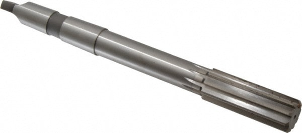 Made in USA 530U 1.0625 Chucking Reamer: 1-1/16" Dia, 10-1/2" OAL, 2-3/4" Flute Length, Morse Taper Shank, High Speed Steel Image