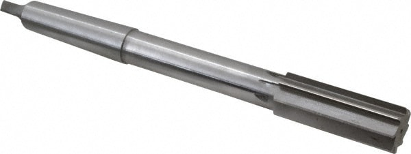 Made in USA 530U 1.1250 Chucking Reamer: 1-1/8" Dia, 11" OAL, 2-7/8" Flute Length, Morse Taper Shank, High Speed Steel Image