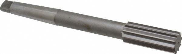 Made in USA 530U 1.1875 Chucking Reamer: 1-3/16" Dia, 11" OAL, 2-7/8" Flute Length, Morse Taper Shank, High Speed Steel Image