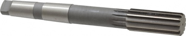 Made in USA 530U 1.3750 Chucking Reamer: 1-3/8" Dia, 12" OAL, 3-1/4" Flute Length, Morse Taper Shank, High Speed Steel Image