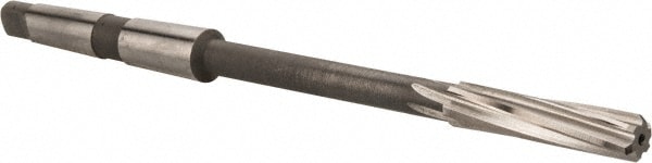 Made in USA 531U .3750 Chucking Reamer: 3/8" Dia, 7" OAL, 1-3/4" Flute Length, Morse Taper Shank, High Speed Steel Image