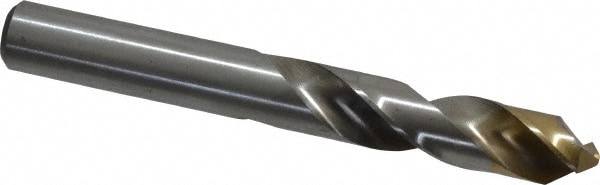 Screw Machine Length Drill Bit: 13/32" Dia, 135 deg Point, High-Speed Steel