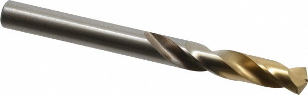 Screw Machine Length Drill Bit: 15/64" Dia, 135 deg Point, High-Speed Steel