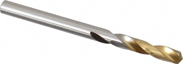 Screw Machine Length Drill Bit: 5/32" Dia, 135 deg Point, High-Speed Steel